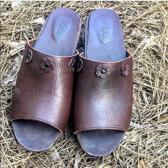 J.Crew Wooden Flower Clogs - Picture 1 of 5